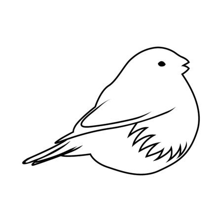450x450 Sketch Of Bird Outline Design Vector Illustration Royalty Free