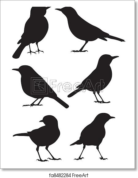 450x580 Free Art Print Of Birds Silhouette