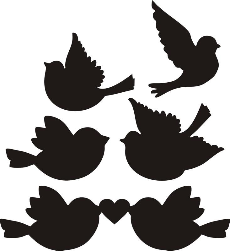 733x799 Love Birds Silhouette Vectors Free Vector Cdr Download Laser Cut