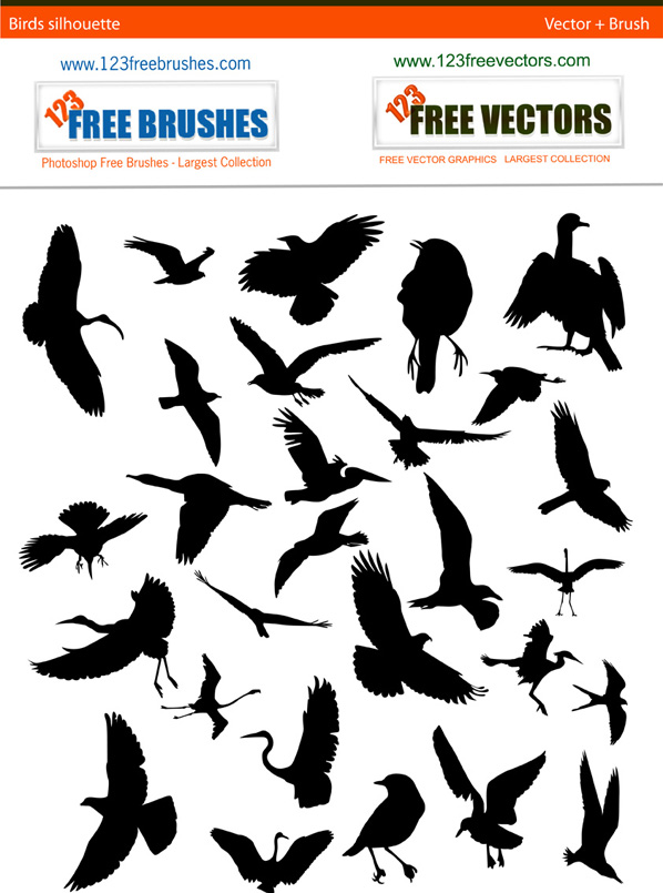 Bird Silhouette Free Pack 598x805 Bird Silhouette Free Pack