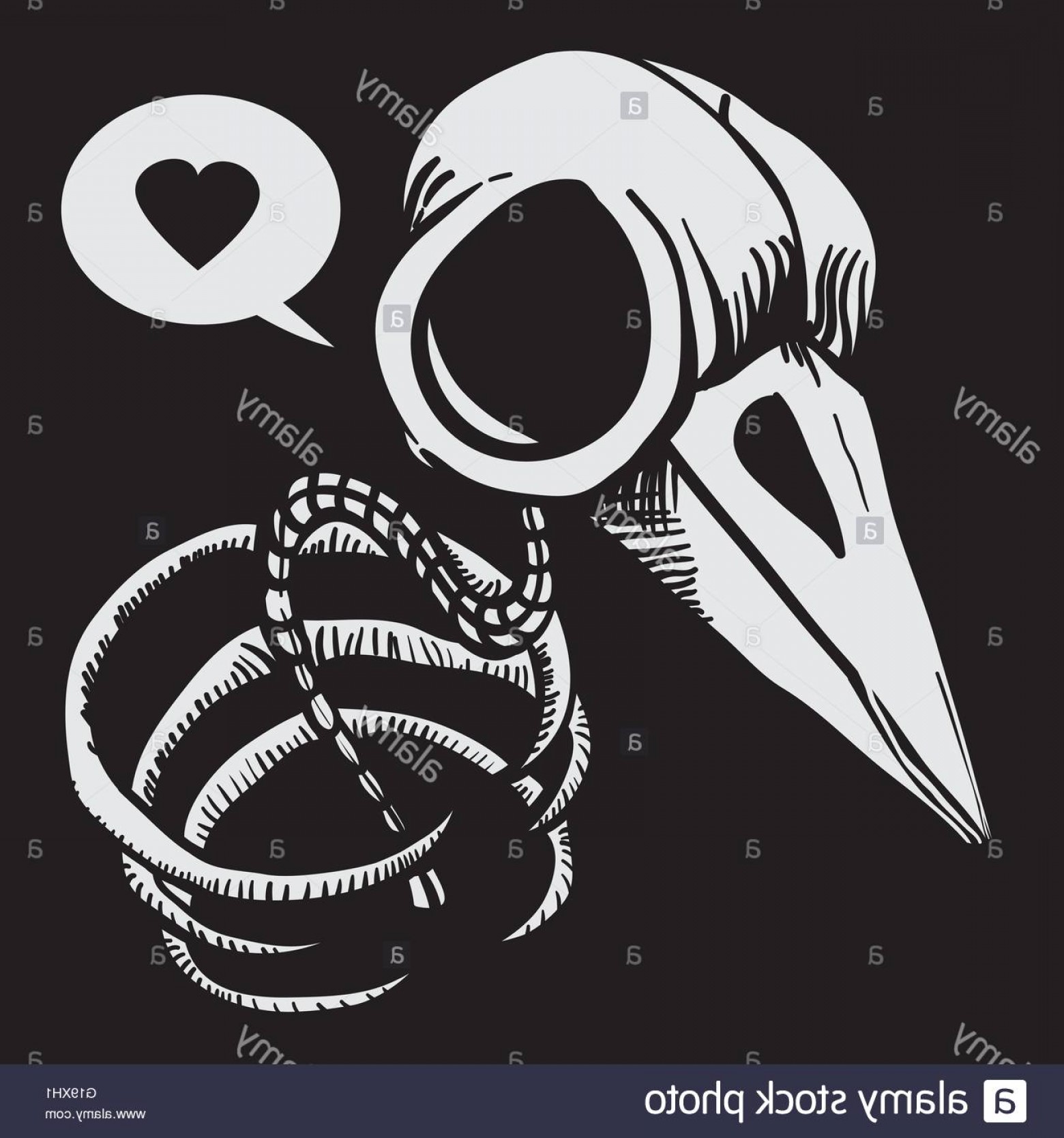 1560x1668 Stock Photo Cartoon Illustration Of A Bird Skull With Bones