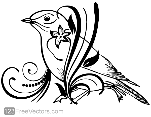 600x465 Floral Bird Vector Download Free Vector Art Free Vectors