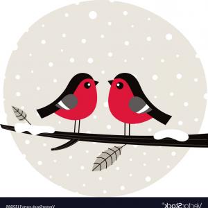 300x300 Photostock Vector Cartoon Winter Bird Vector Isolated On White