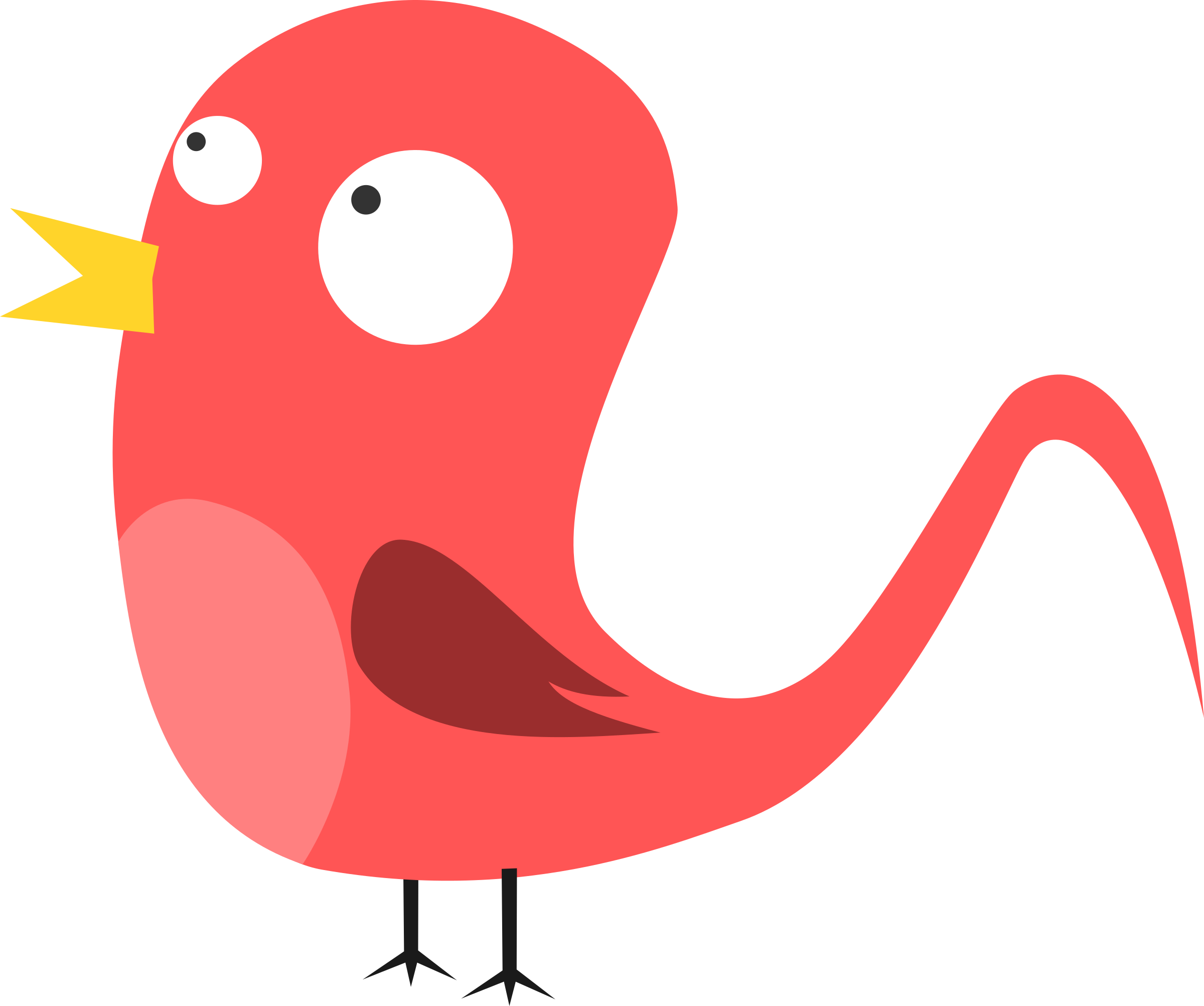 Pink Bird Vector Clipart Image 2400x2005 Pink Bird Vector Clipart Image