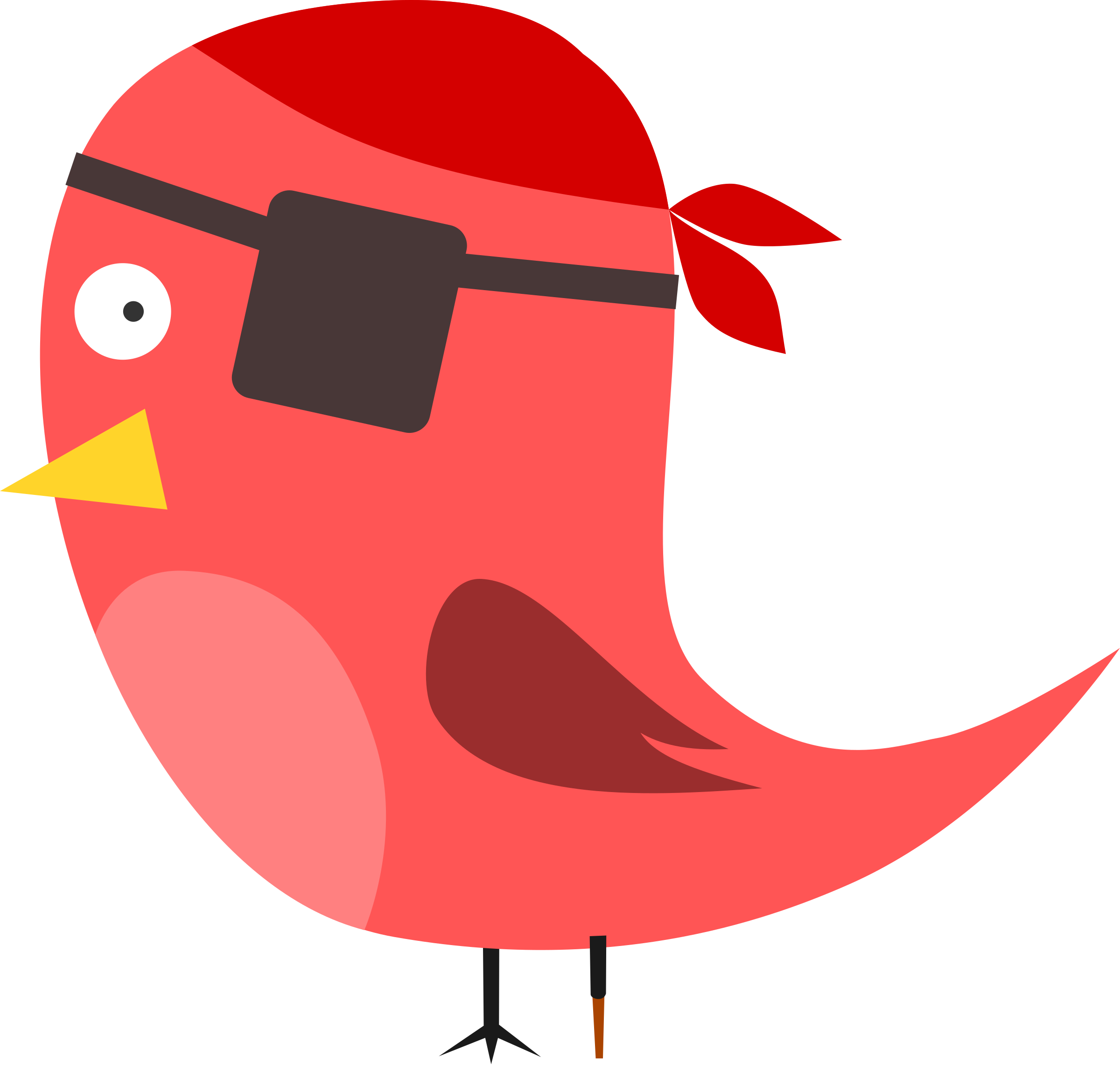 Pirate Bird Vector Clipart Image 2400x2326 Pirate Bird Vector Clipart Image