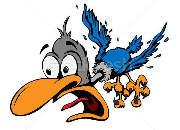 600x432 Crazy Cartoon Bird Vector Illustration Vector Illustration Jeff
