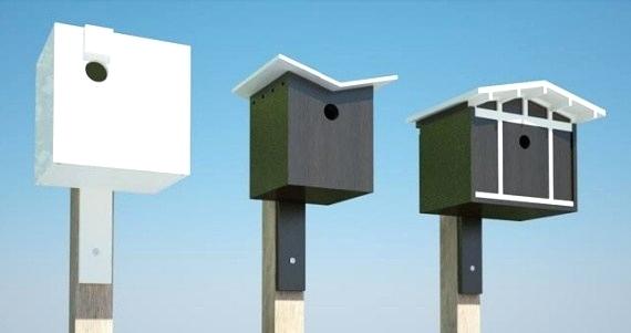 Modern Birdhouse Birdhouses That Would Suit Any Backyard Design 570x301 Modern Birdhouse Birdhouses That Would Suit Any Backyard Design