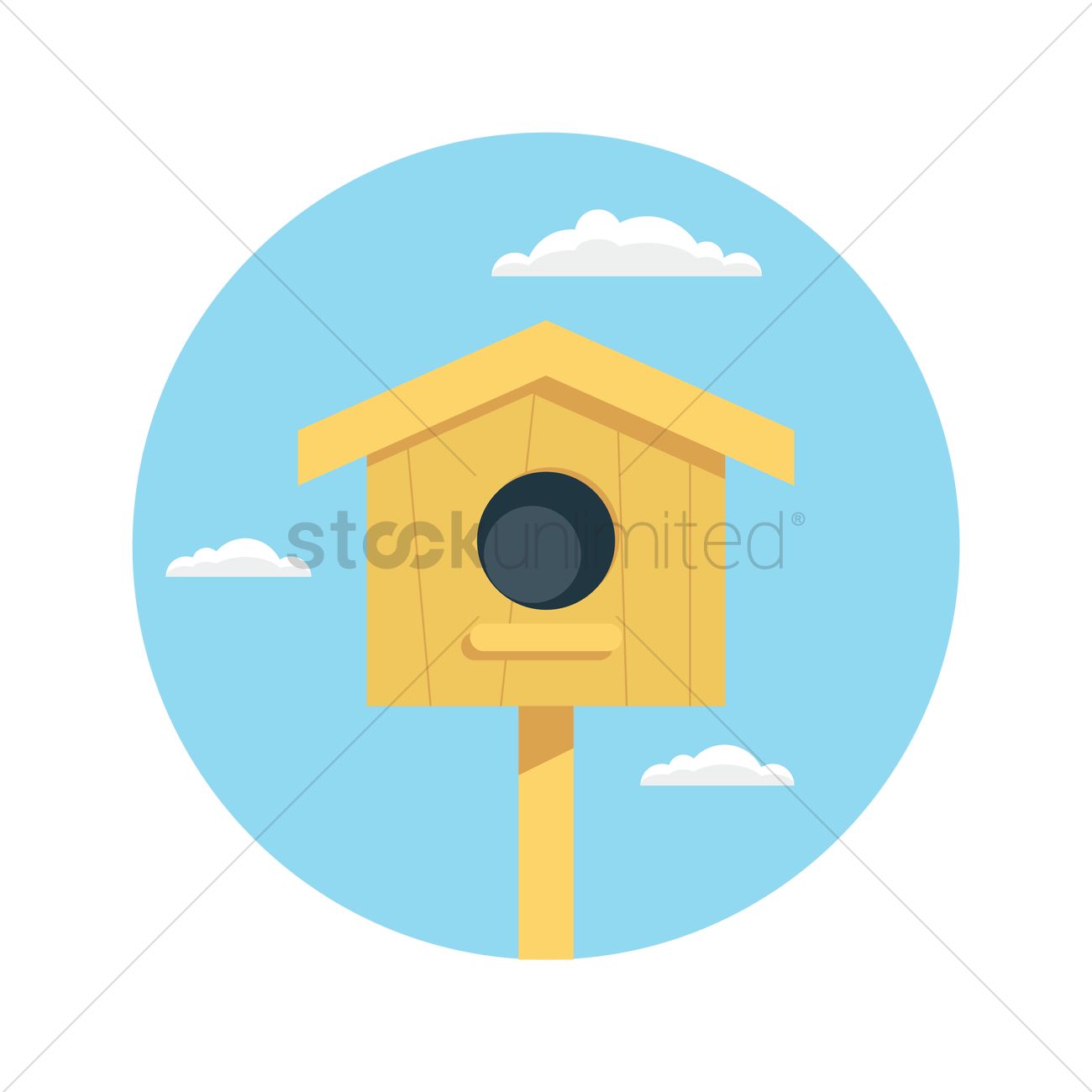 Birdhouse Vector Image 1300x1300 Birdhouse Vector Image