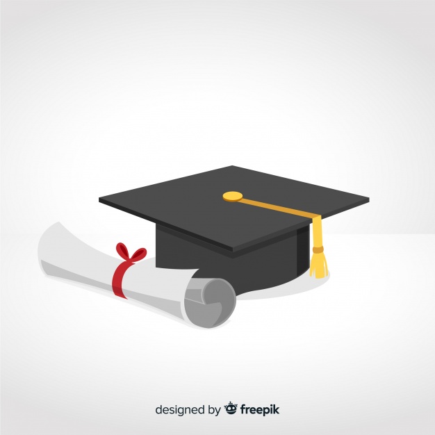 626x626 Graduation Cap And Diploma With Flat Design Vector Free Download