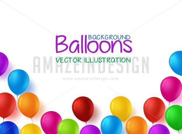 623x459 Birthday Balloons Vector Background