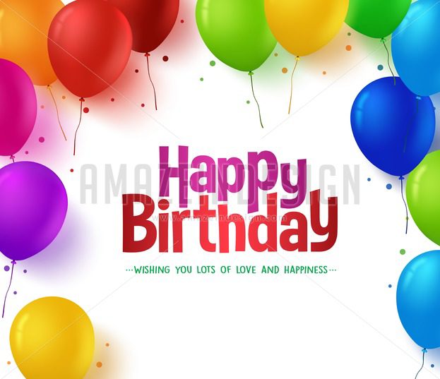 623x537 Colorful Bunch Of Birthday Balloons Background