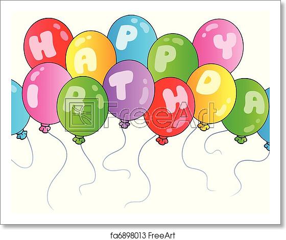 560x470 Free Art Print Of Happy Birthday Balloons Happy Birthday Balloons