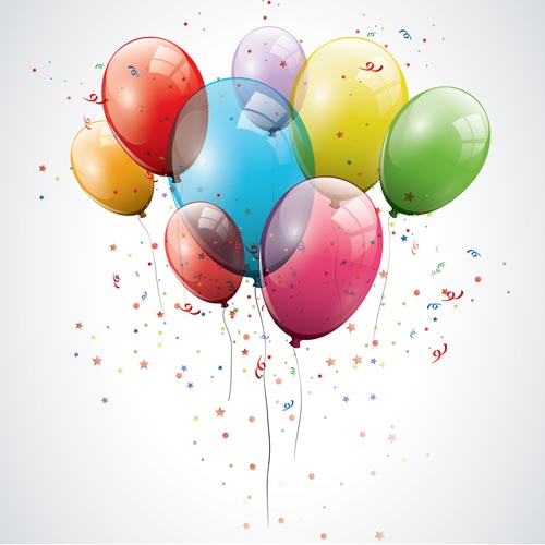 500x500 Happy Birthday Balloons Vectors And Backgrounds