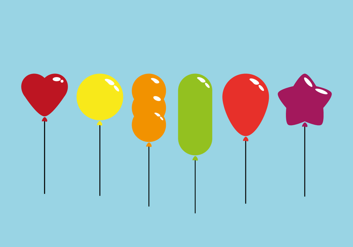 Download Birthday Balloons Vector at Vectorified.com | Collection ...