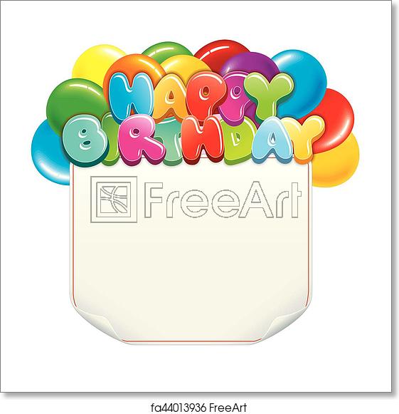 561x581 Free Art Print Of Happy Birthday Vector Happy Birthday Banner