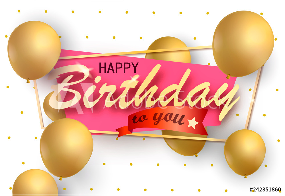 1000x690 Photo Art Print Positive Holiday Birthday Banner Vector