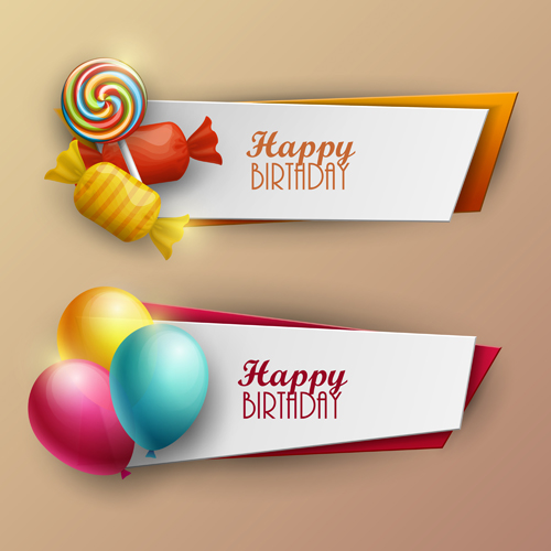 500x500 Sweet With Birthday Banner Vector Material Free Download