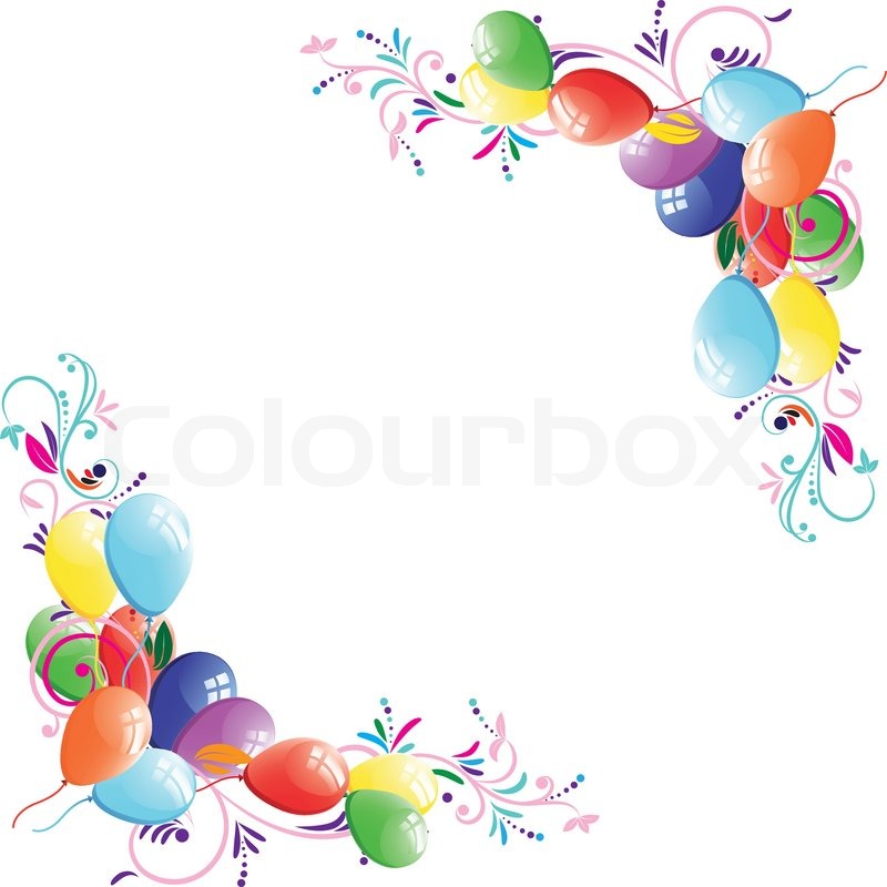 800x800 Floral Balloon Light Holiday Party Stock Vector Colourbox