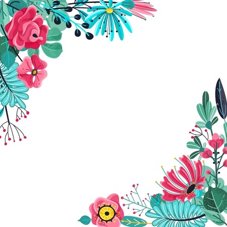 450x450 Summer Flowers Frame Floral Garden Flower Flowering Plant Nature