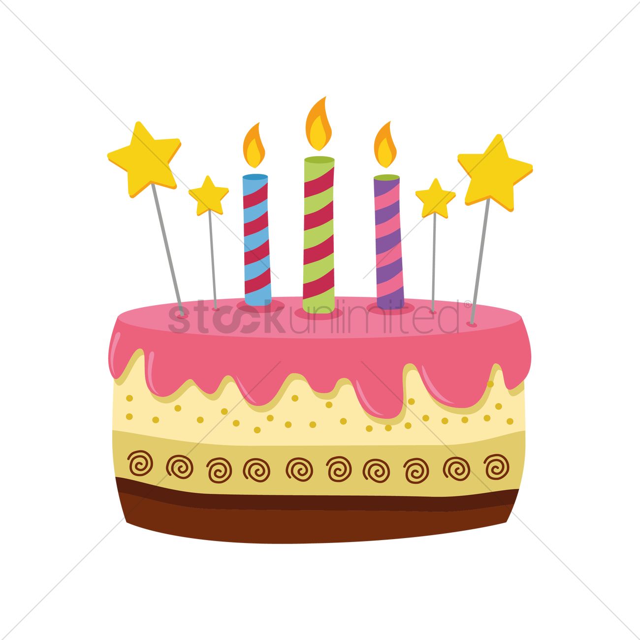 Birthday Cake Vector Image 1300x1300 Birthday Cake Vector Image