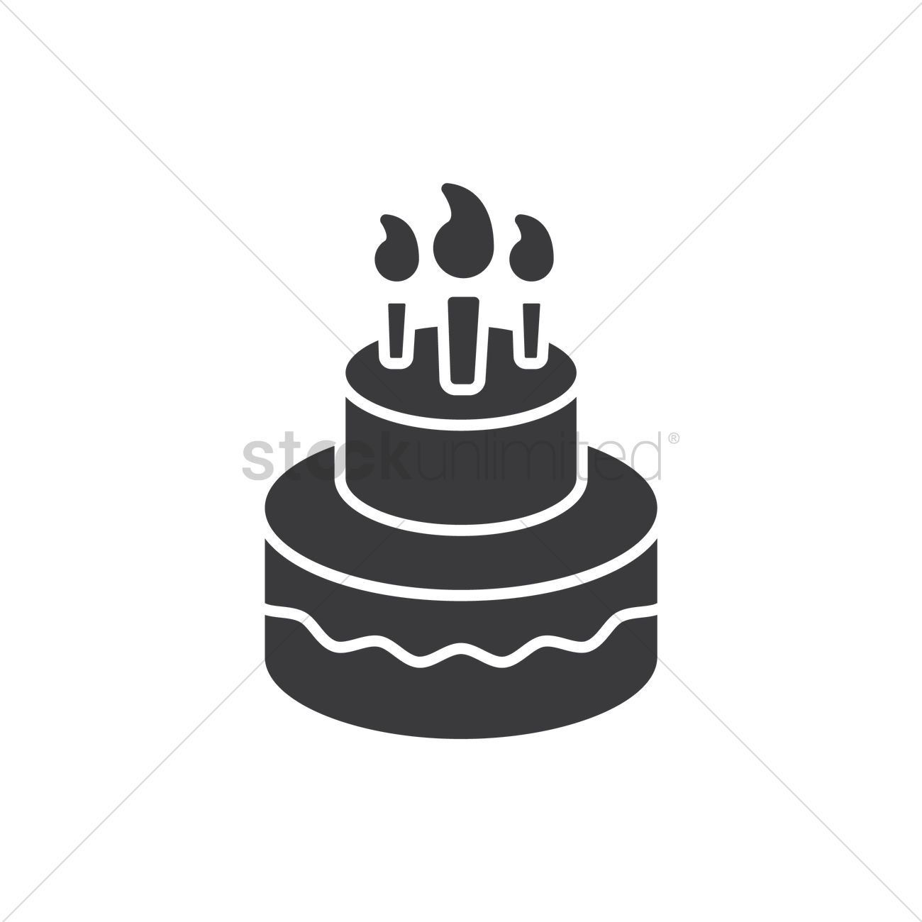 Birthday Cake Vector Image 1300x1300 Birthday Cake Vector Image
