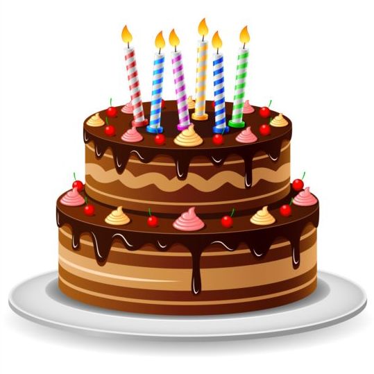 539x539 Delicious Birthday Cake With Candle Vectors Free Download