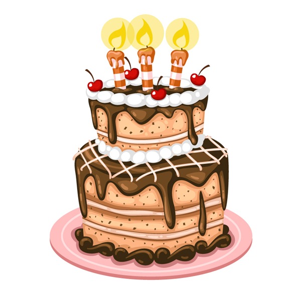 600x566 Delicious Chocolate Birthday Cake Vector Graphics My Free