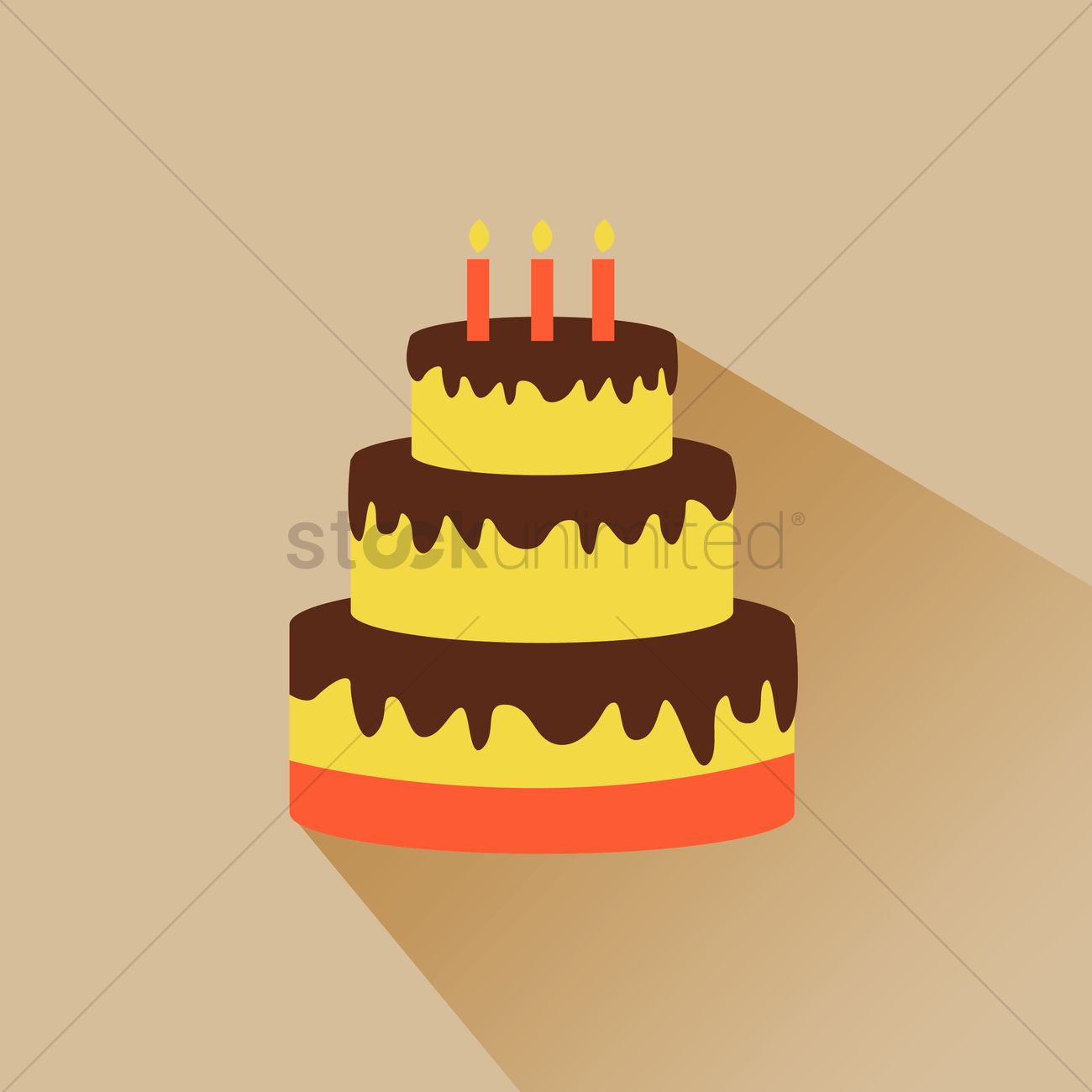1300x1300 Free Birthday Cake Vector Image