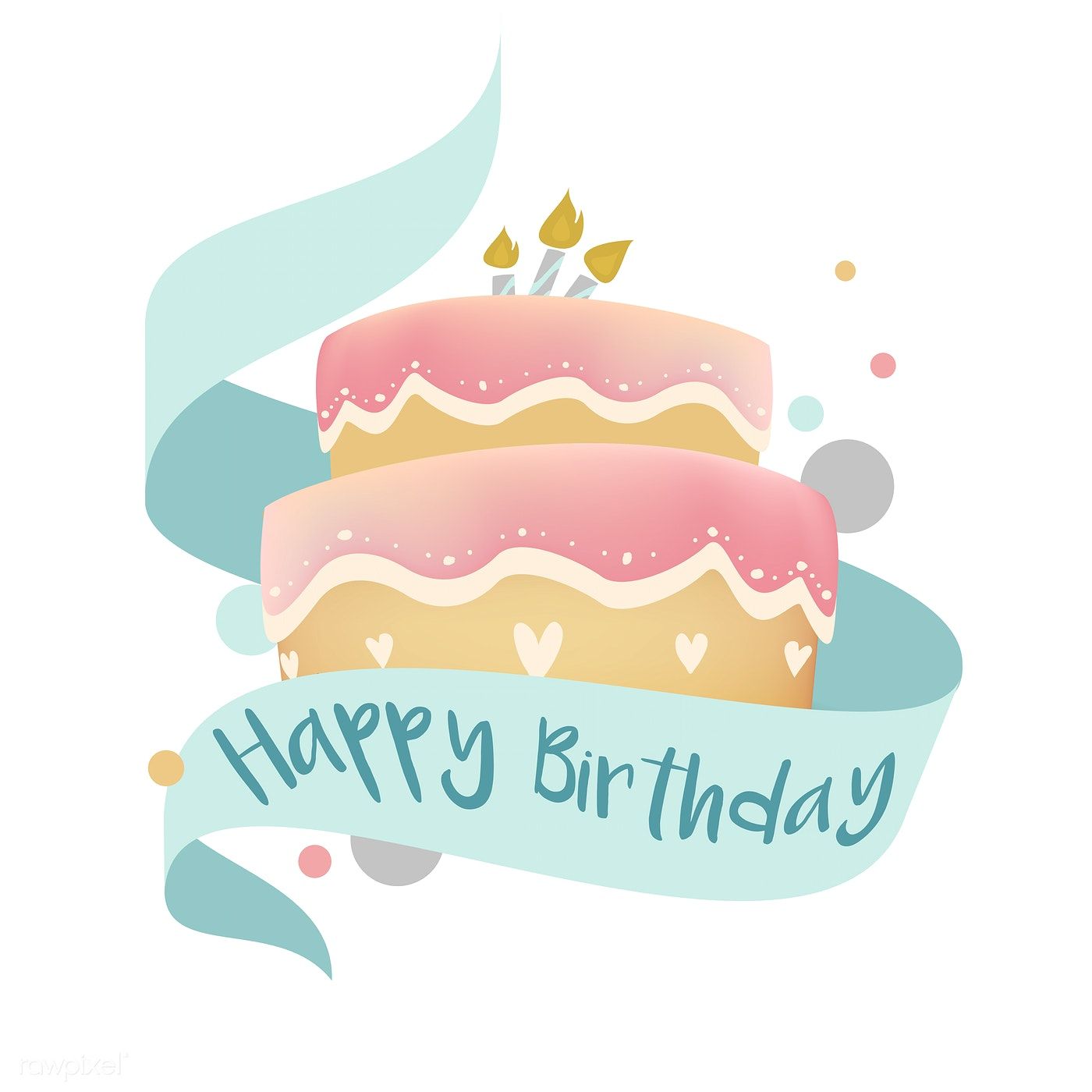 1400x1400 Happy Birthday Cake Design Vector Free Image