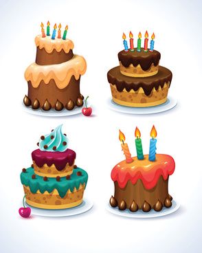 294x368 Delicious Birthday Cake Creative Vector Fourthschmourth Vector