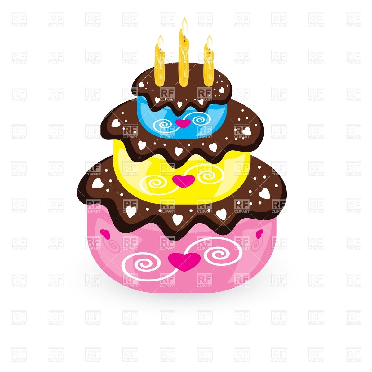 Birthday Cake And Candle Vector Image Of Food And Beverages 1200x1200 Birthday Cake And Candle Vector Image Of Food And Beverages