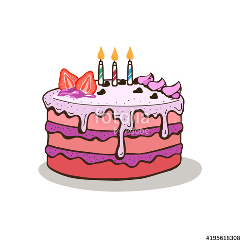 Birthday Cake Vector Stock Image And Royalty Free Vector 500x500 Birthday Cake Vector Stock Image And Royalty Free Vector