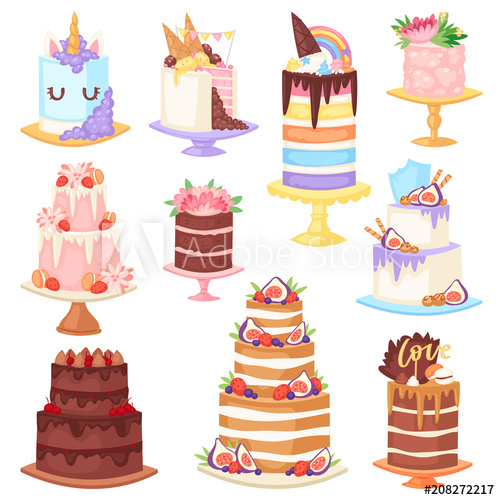 500x500 Birthday Cake Vector Cheesecake Cupcake For Happy Birth Party