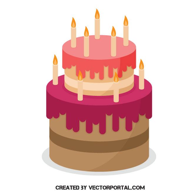 660x660 Birthday Cake Vector Image