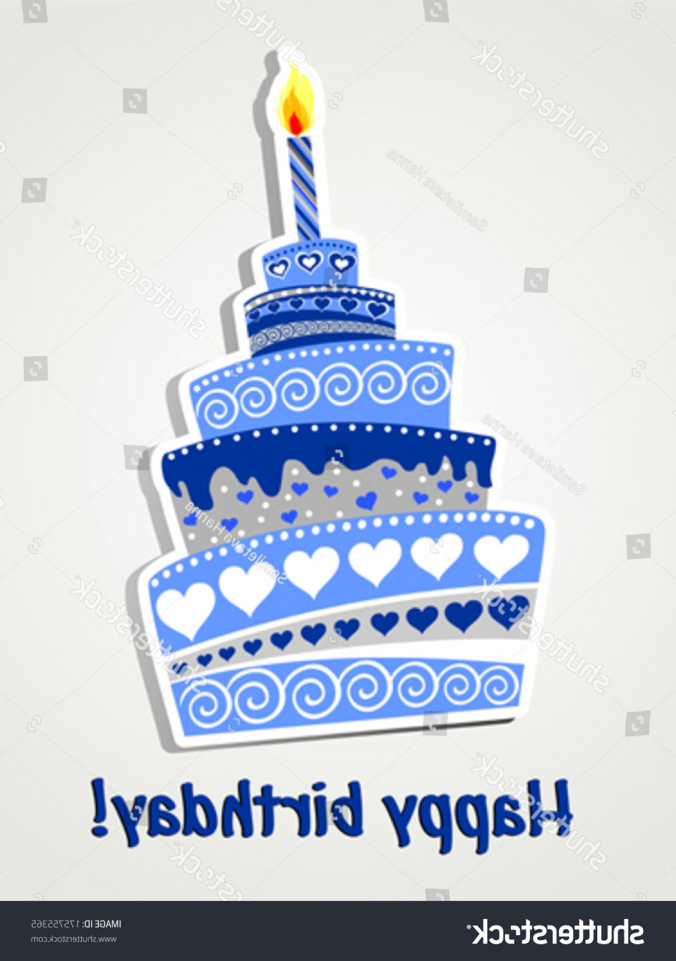 1350x1920 Happy Birthday Card Cake Vector Illustration Soidergi