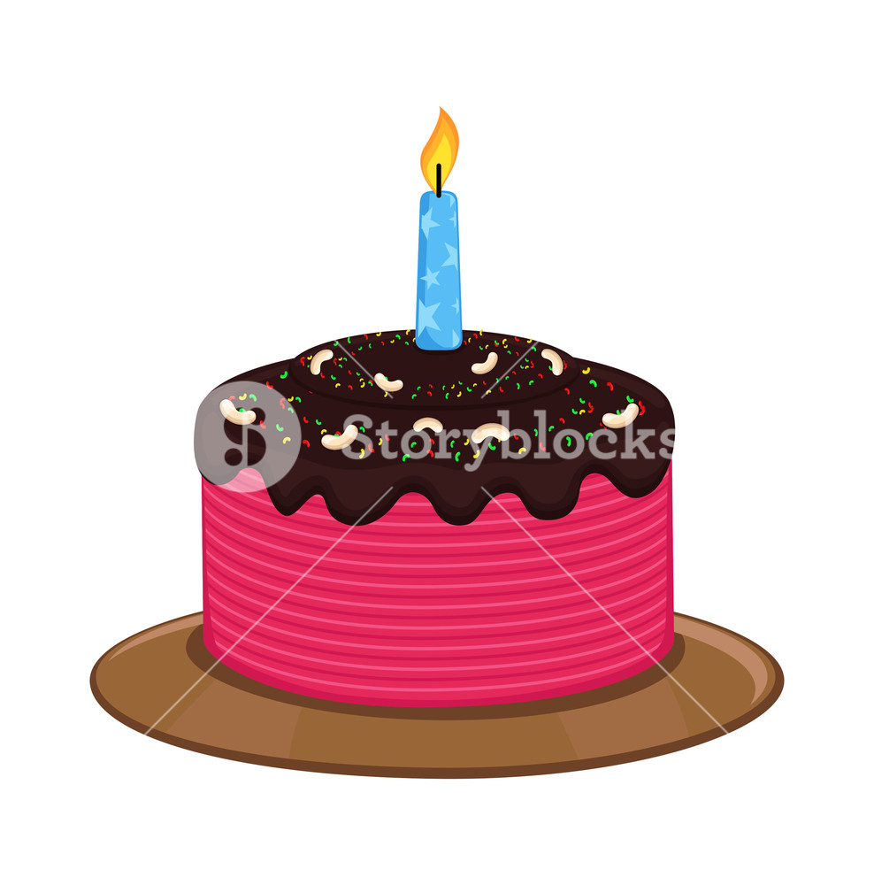 988x1000 Birthday Cake Vector Art Royalty Free Stock Image