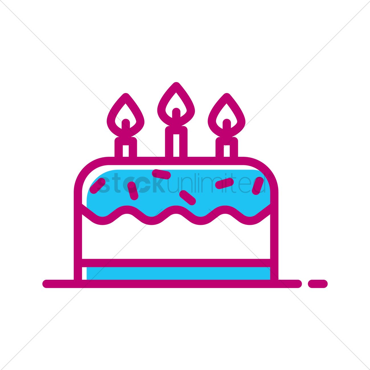 1300x1300 Birthday Cake Vector Image