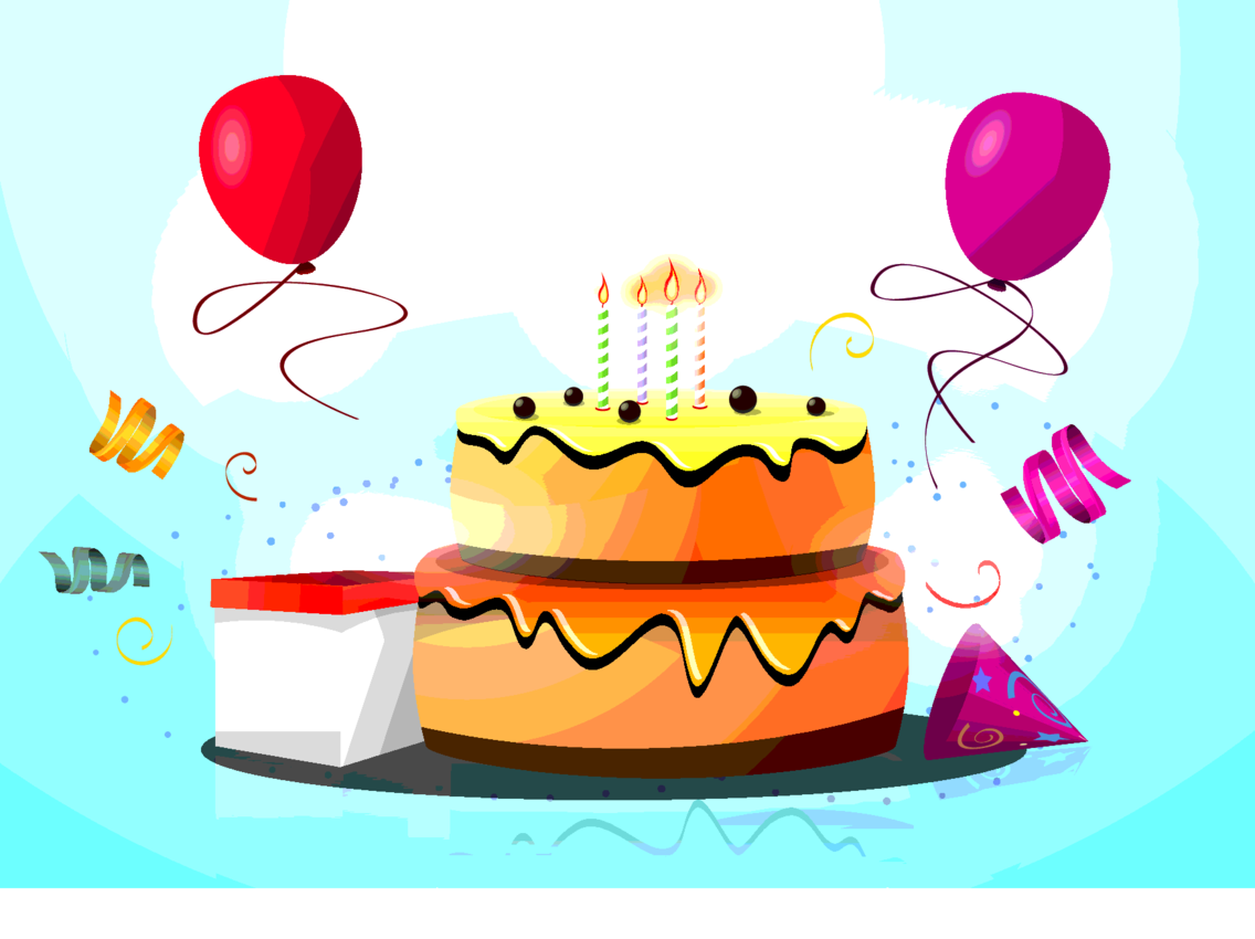 1136x850 Birthday Cake Vector