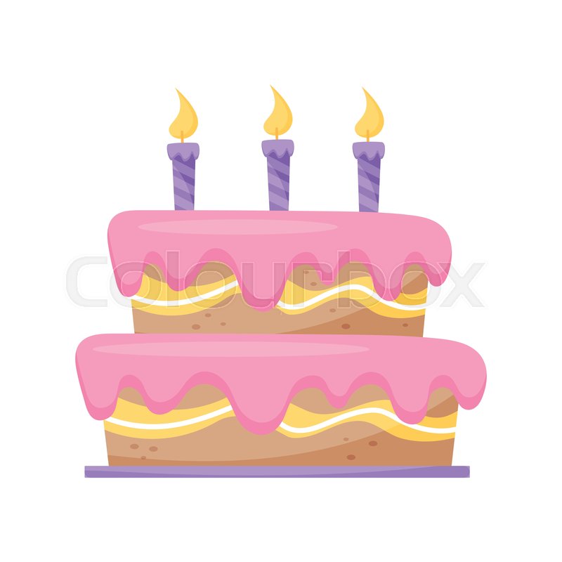 Birthday Cake With Burning Candles Stock Vector Colourbox 800x800 Birthday Cake With Burning Candles Stock Vector Colourbox
