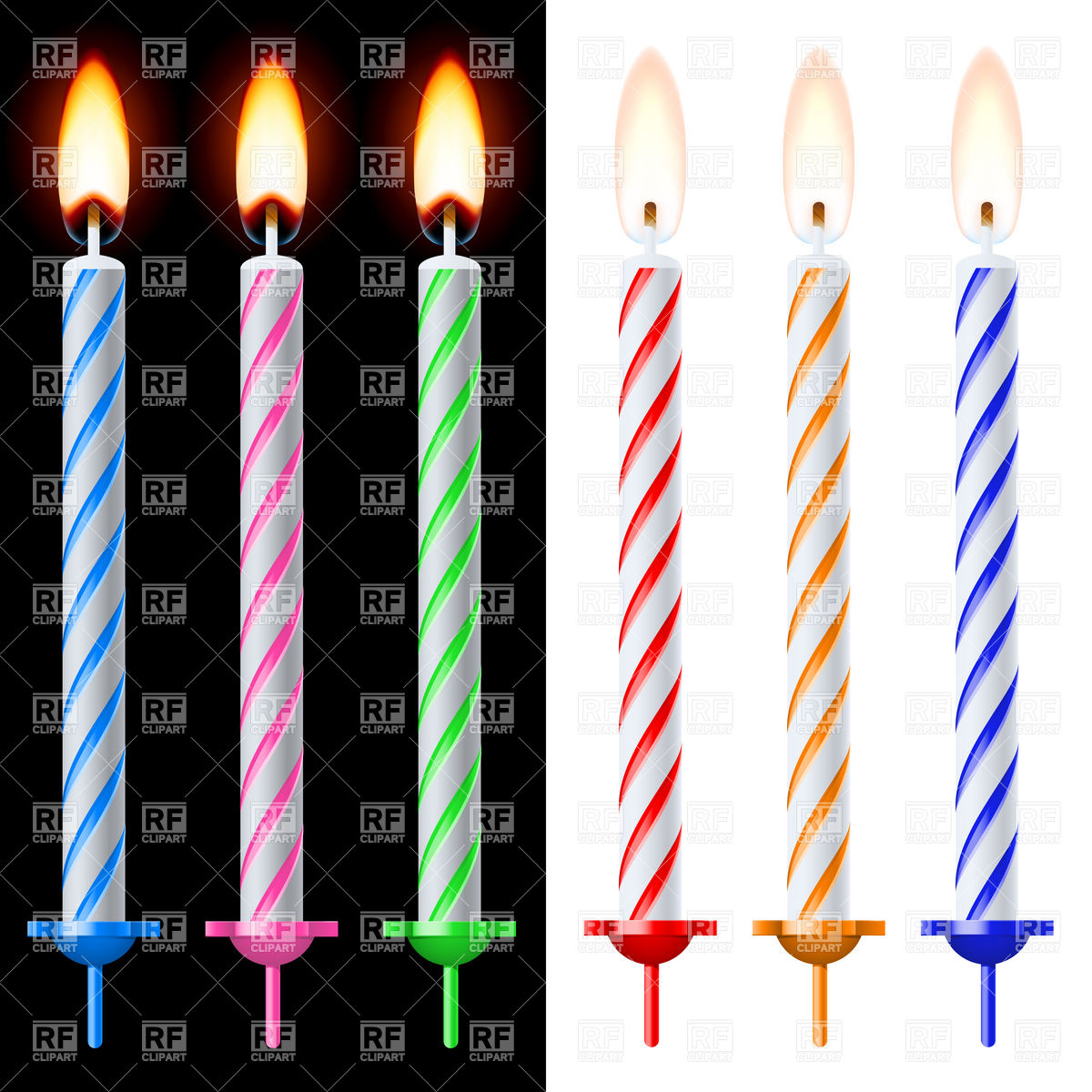 Colorful Birthday Cake Candles Vector Image Of Objects Dvarg 1200x1200 Colorful Birthday Cake Candles Vector Image Of Objects Dvarg