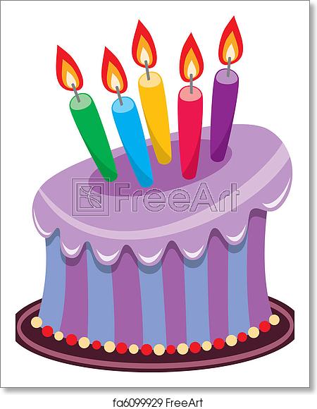 Free Art Print Of Birthday Cake With Burning Candles Vector 450x580 Free Art Print Of Birthday Cake With Burning Candles Vector