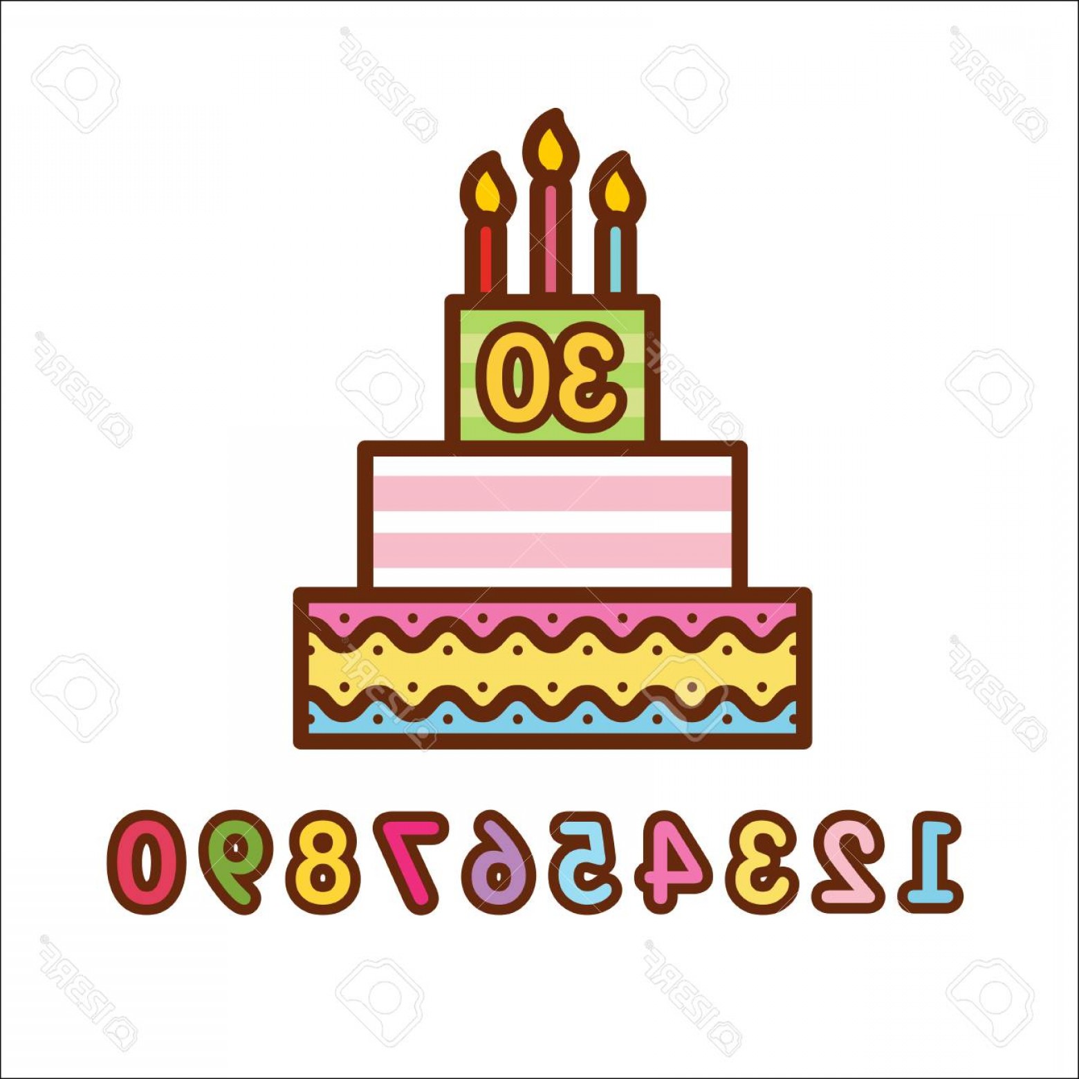 Vector Cake With A Candle Lamaison 1560x1560 Vector Cake With A Candle Lamaison