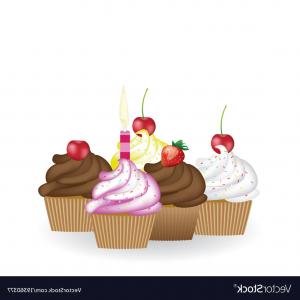 300x300 Black And White Birthday Cupcake Vector Createmepink