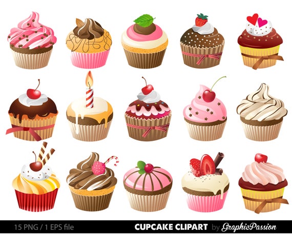 570x459 Cupcakes Clipart Digital Cupcake Clip Art Cupcake Digital Etsy
