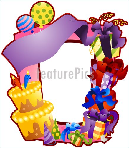 438x500 Frame Vector Vector Background Birthday Frame With Clipping Path