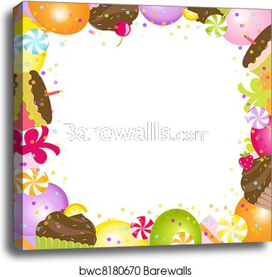 382x390 Birthday Frame, Canvas Print Barewalls Posters Prints