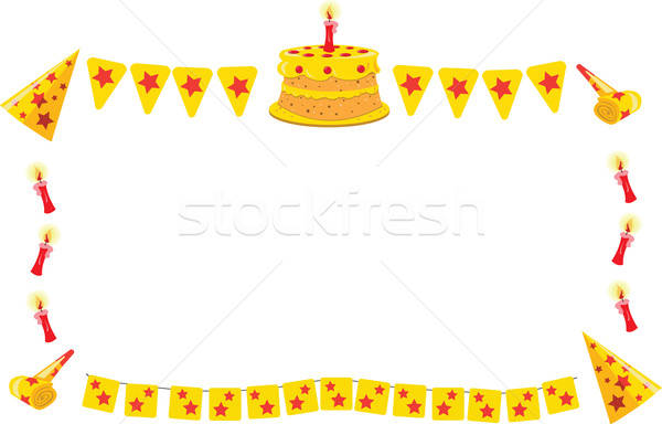 600x384 Birthday Frame Vector Illustration Paola Canzonetta