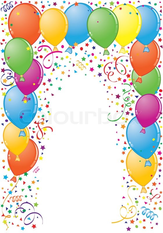 560x800 Birthday Frame With Balloon And Stock Vector Colourbox