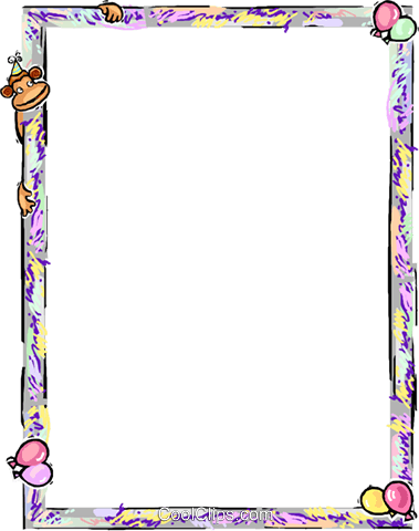 379x480 Birthday Frame Royalty Free Vector Clip Art Illustration