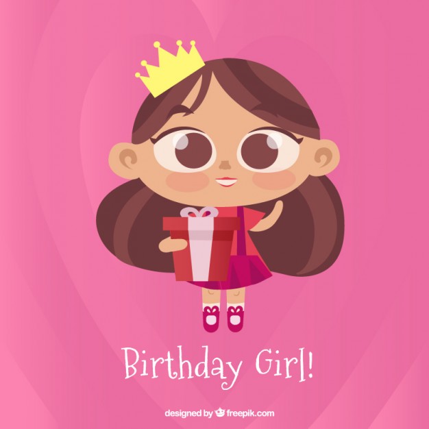 626x626 Birthday Girl Vector Free Download